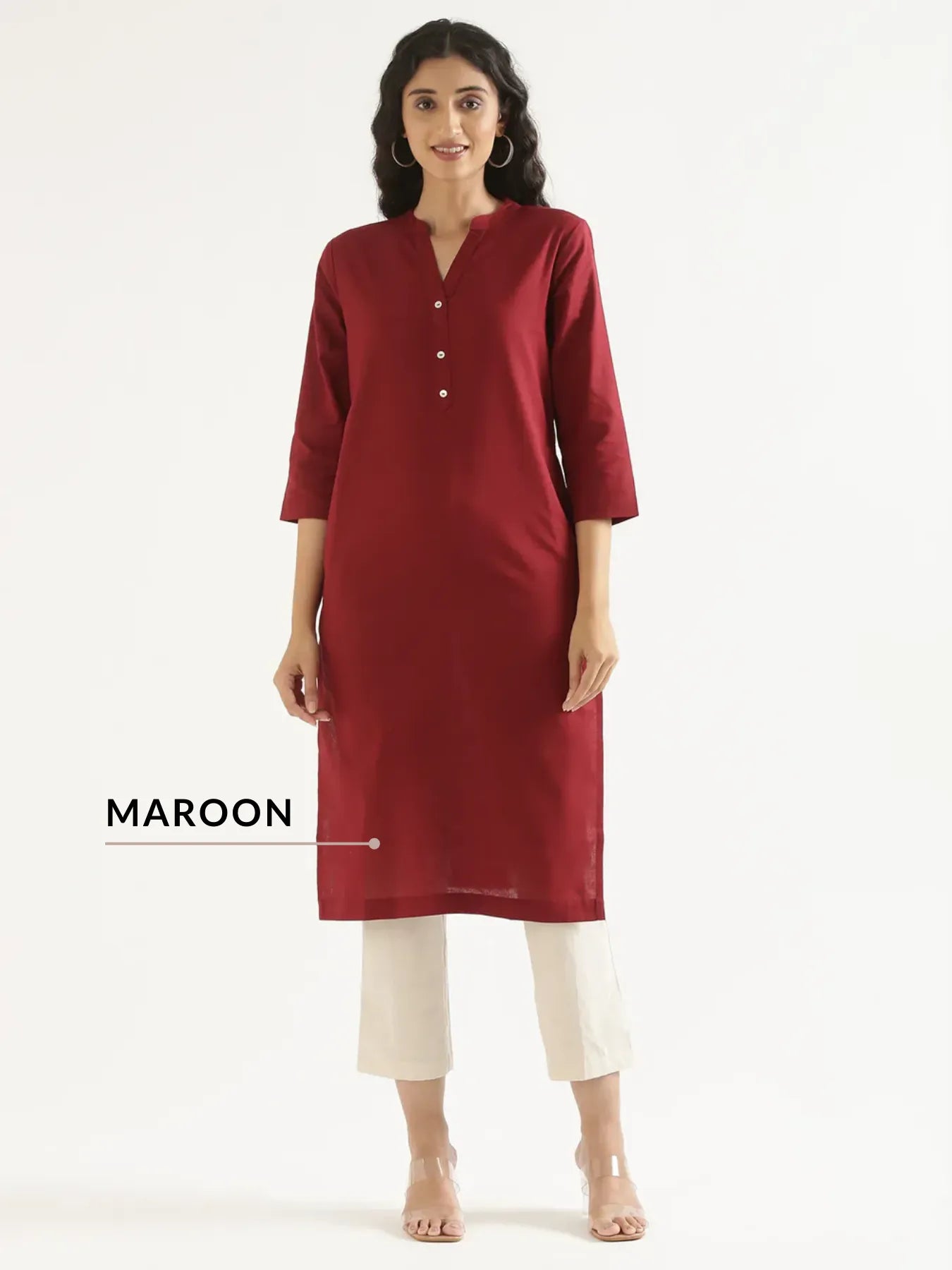 Pick Any 4 Women Airy Linen Long Kurta