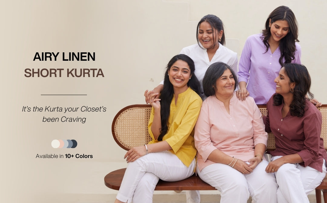 AIRY-LINEN SHORT KURTAS banner mobile