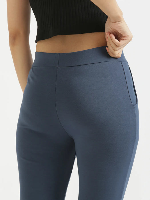 Women Royal Blue 4-Way Stretchable Pants