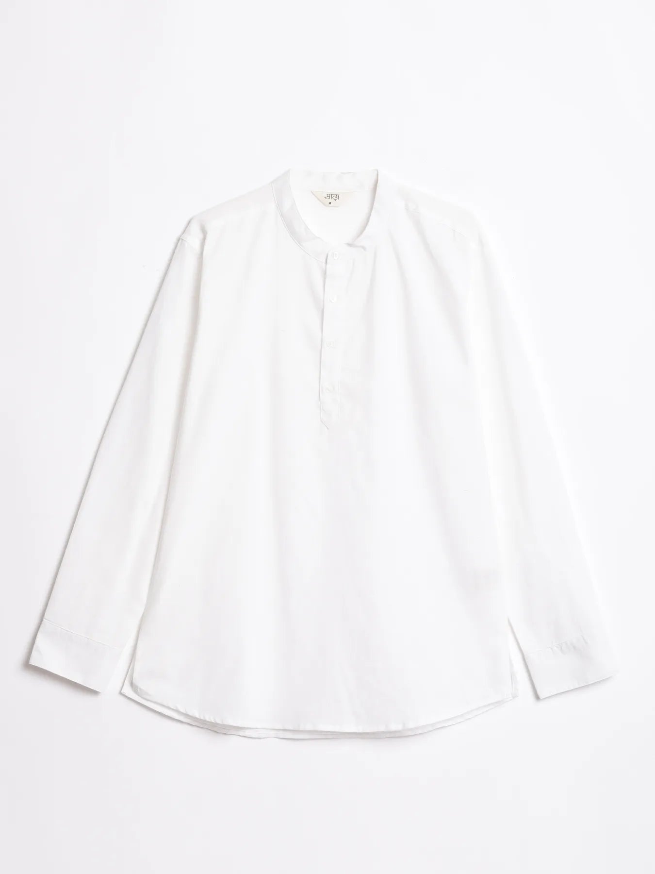 Men White Airy Linen Short Kurta