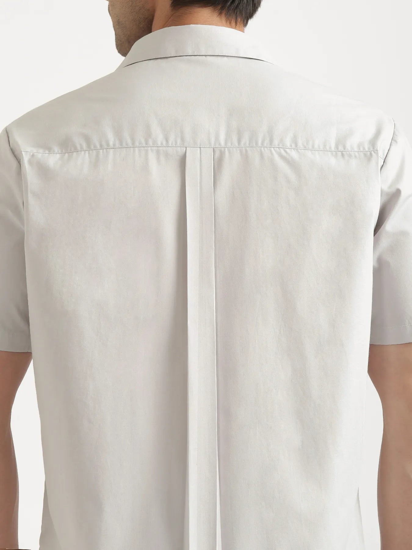 Men Light Grey Better Cotton Short Sleeve Shirt