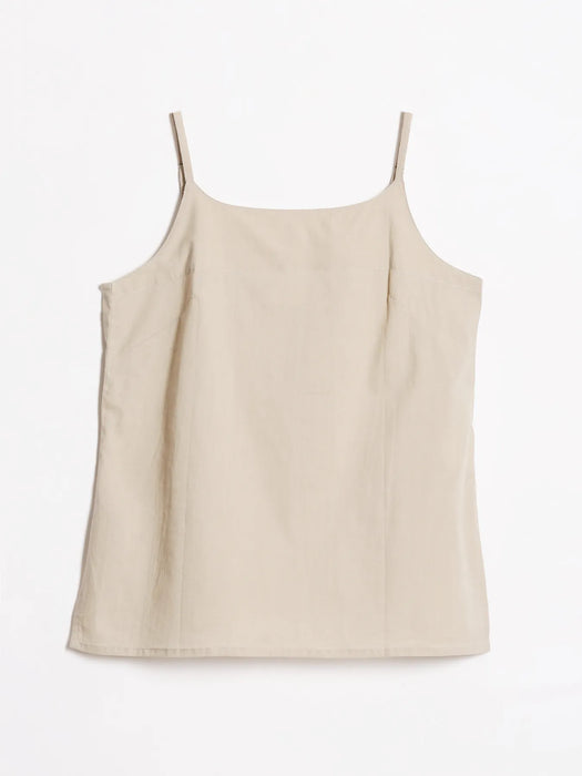 Women Nude Cotton Camisole Top