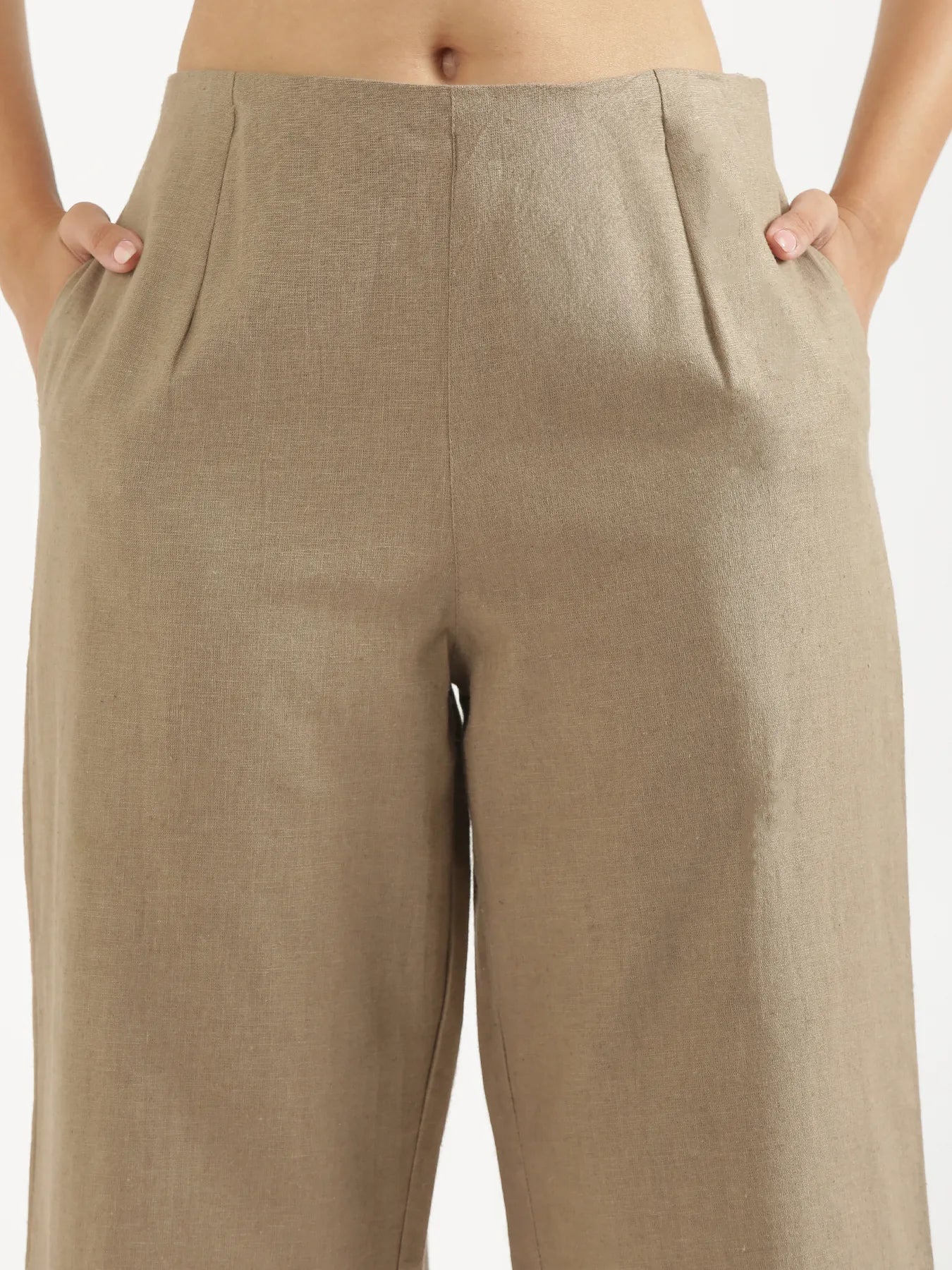 Women Khakhi Waist Coat Co-ord Set