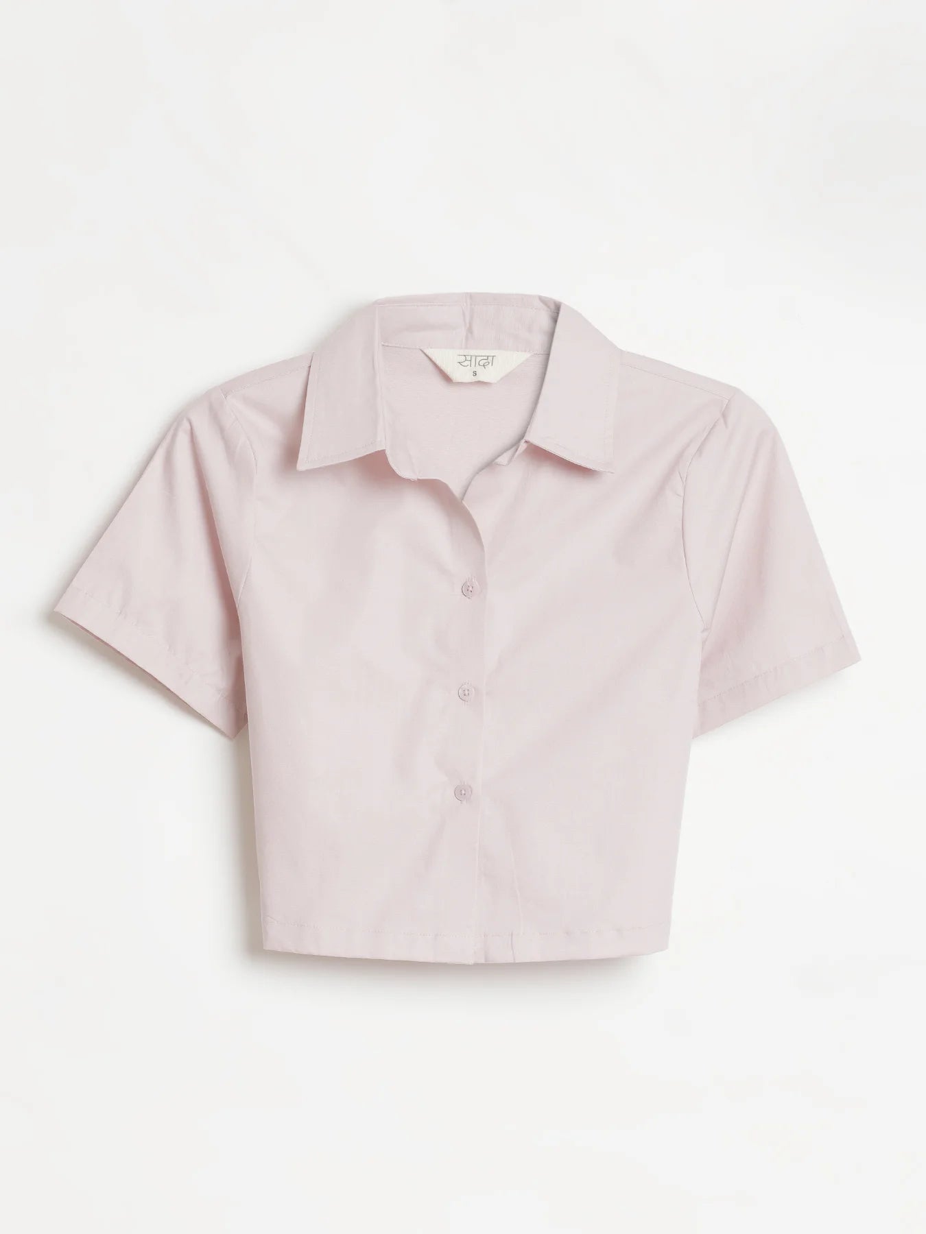 Women Mauve Pink Better Cotton Crop Shirt