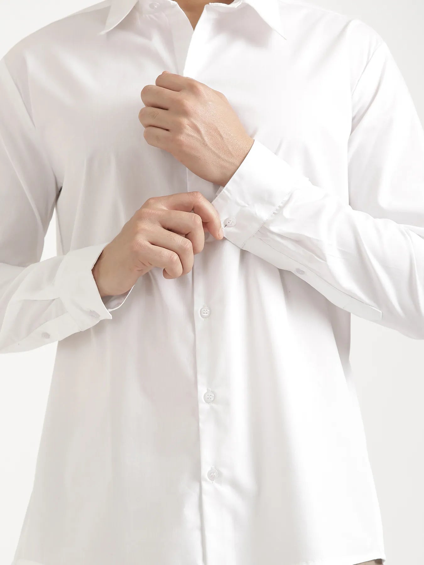 Men White Better Cotton Full Sleeve Shirt