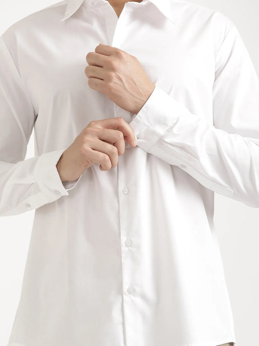 Men White Better Cotton Full Sleeve Shirt