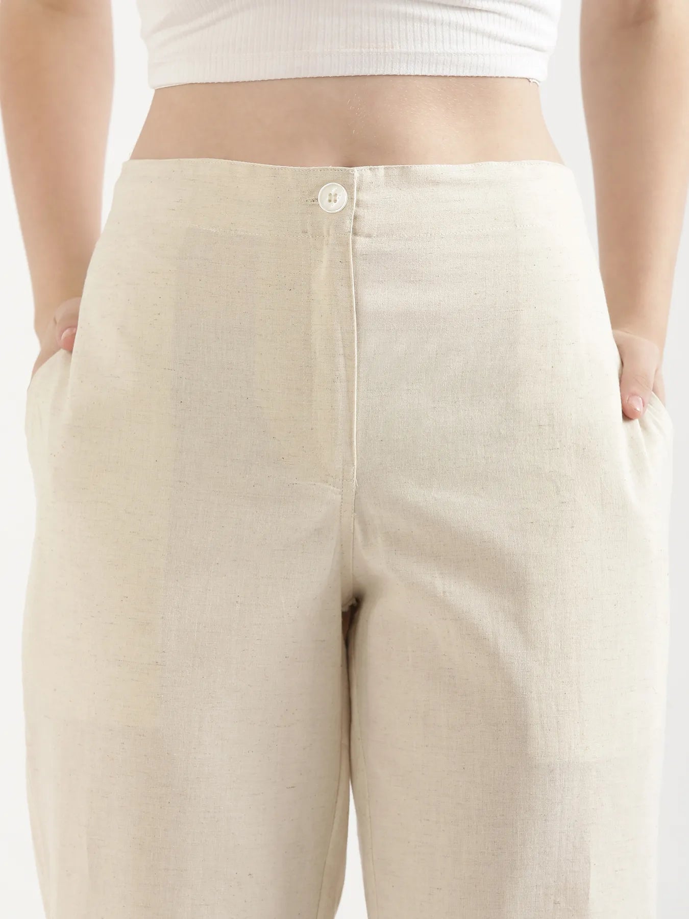 Ecru Airy Linen Co-ord Set
