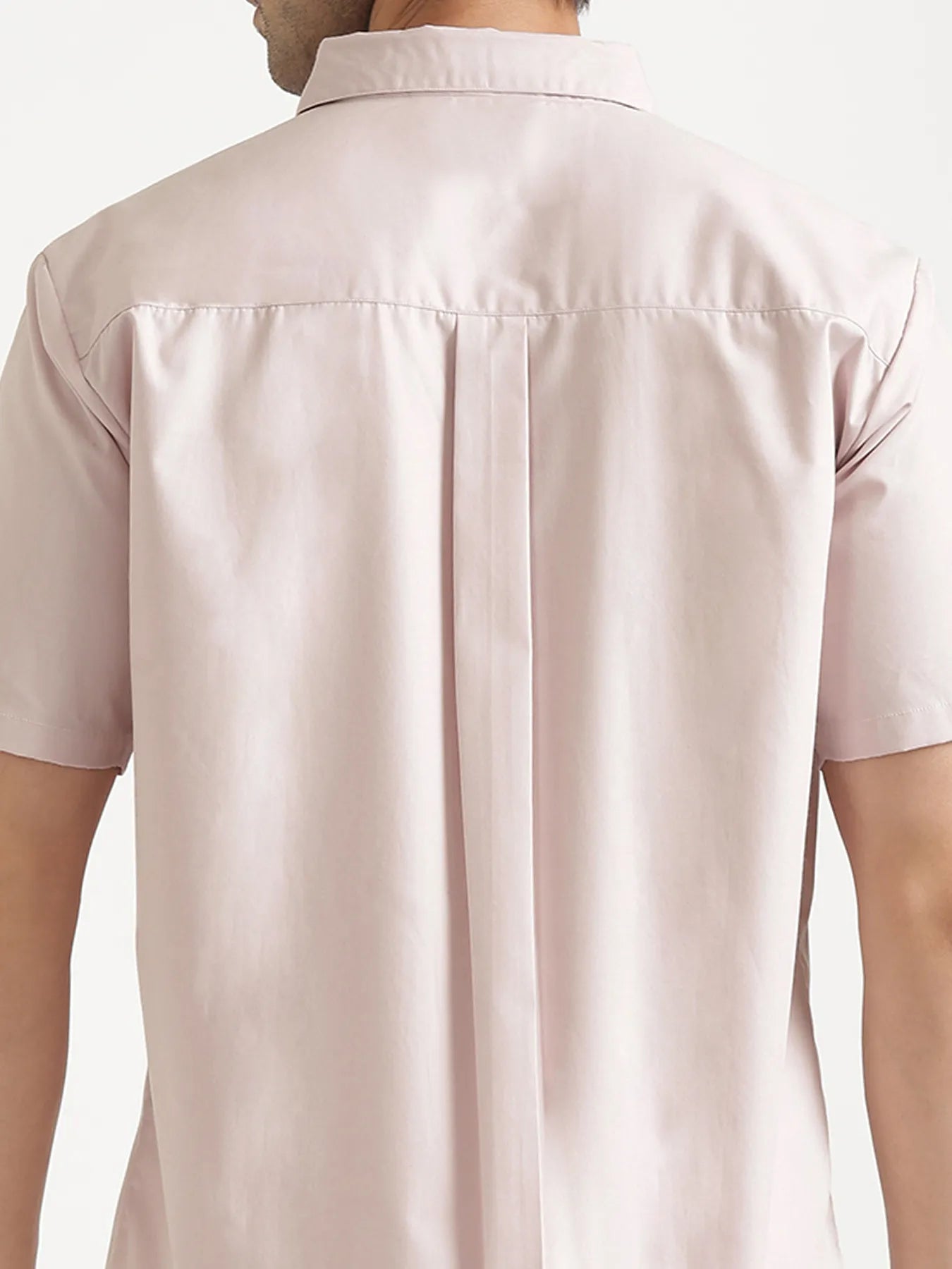 Men Mauve Pink Better Cotton Short Sleeve Shirt