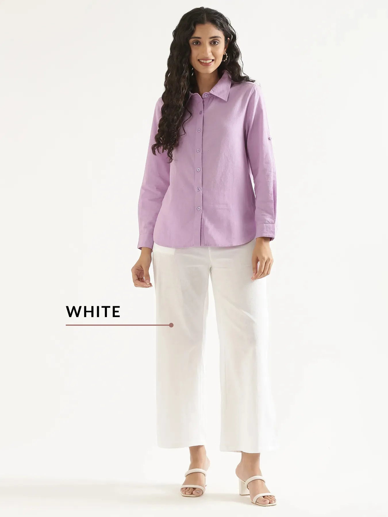 Pick Any 2 Women Airy Linen Wide Leg Pant