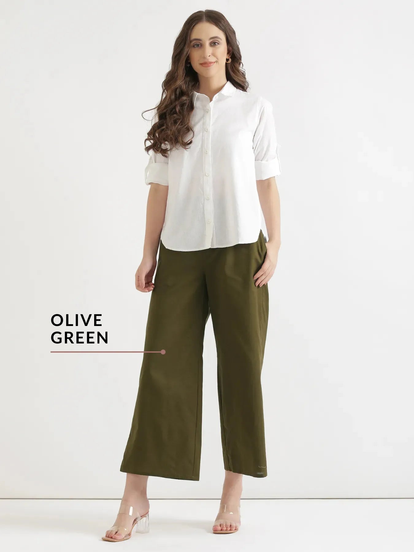 Pick Any 2 Women Airy Linen Wide Leg Pant