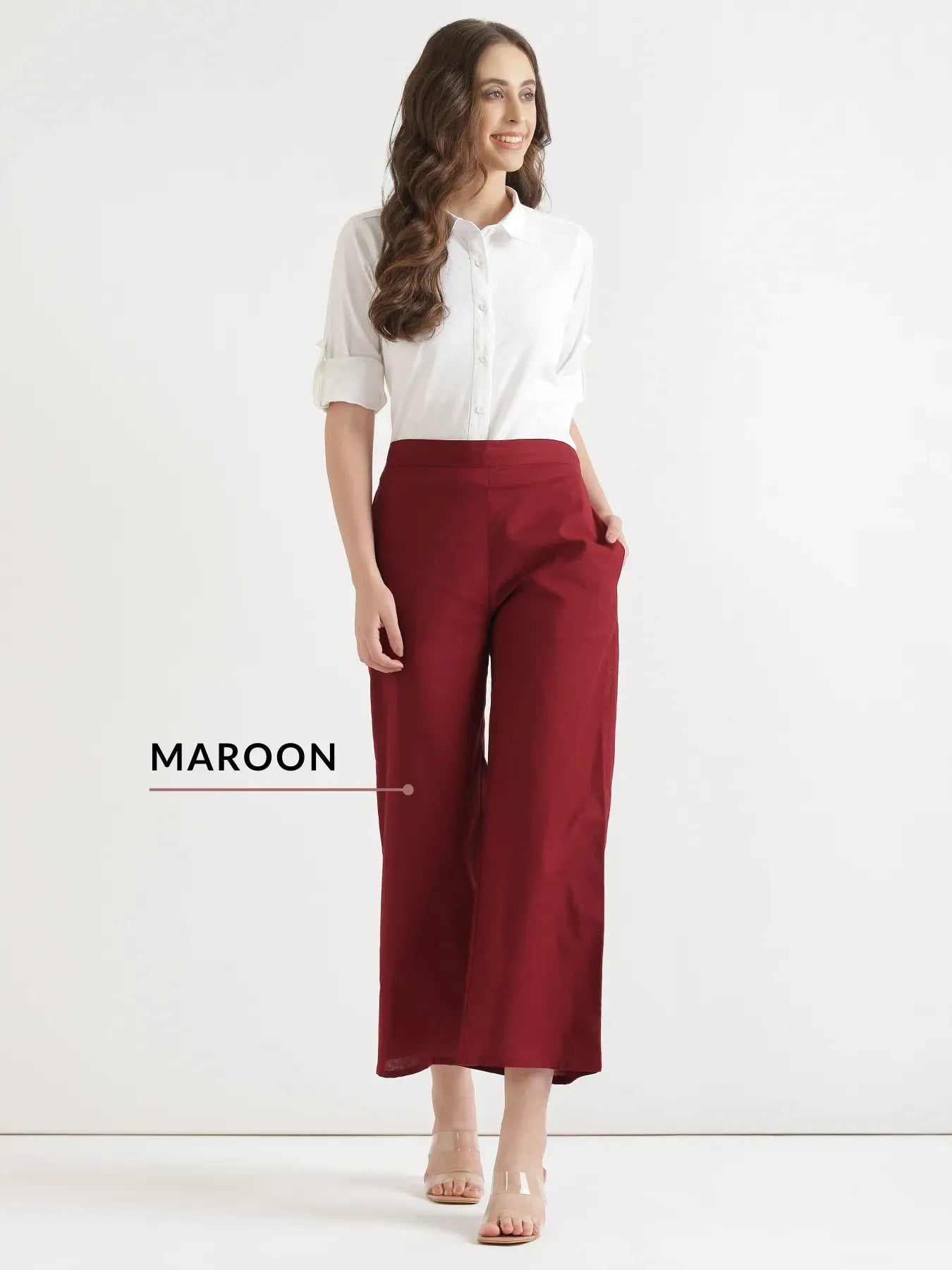 Pick Any 2 Women Airy Linen Wide Leg Pant