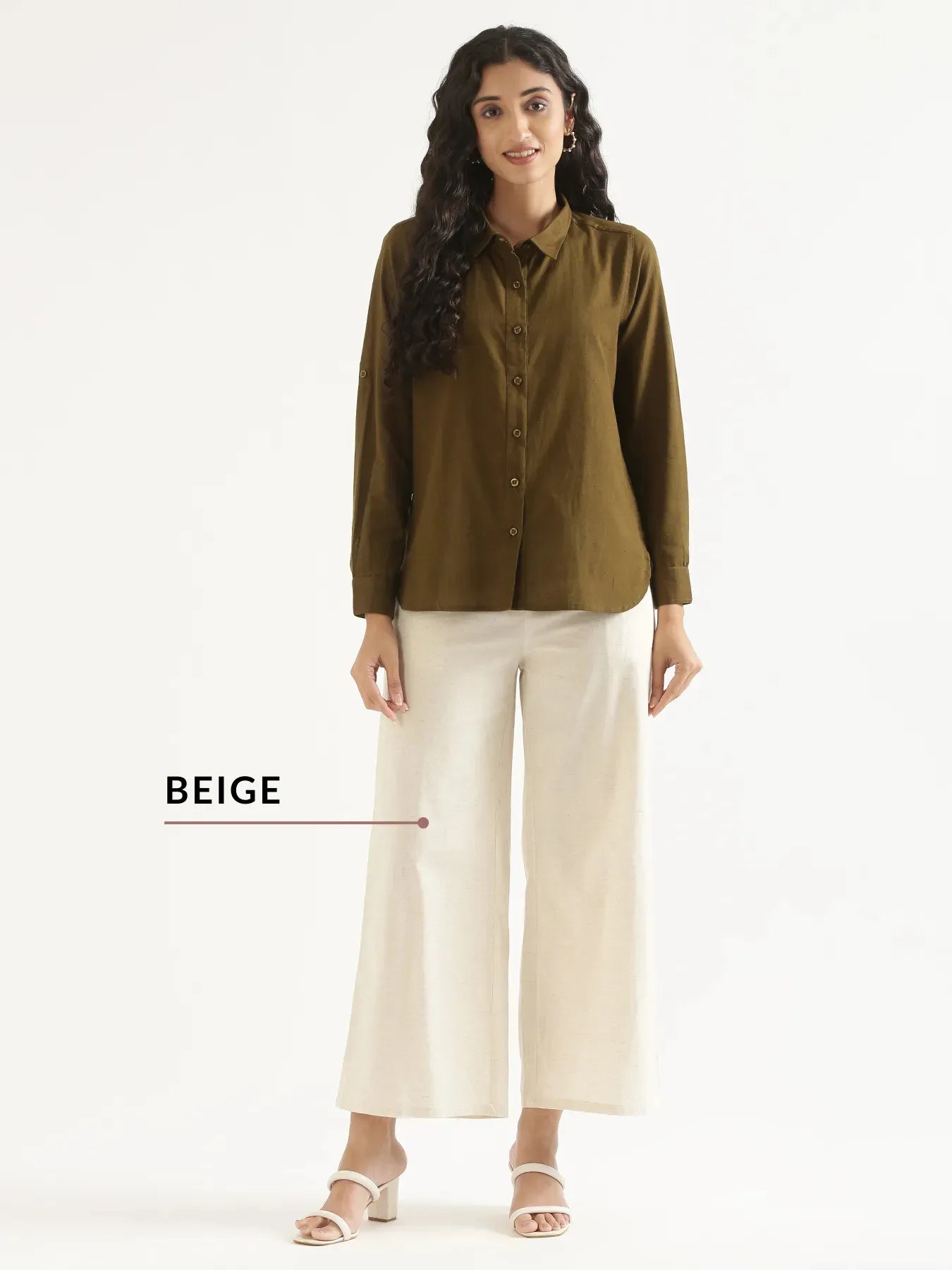Pick Any 2 Women Airy Linen Wide Leg Pant