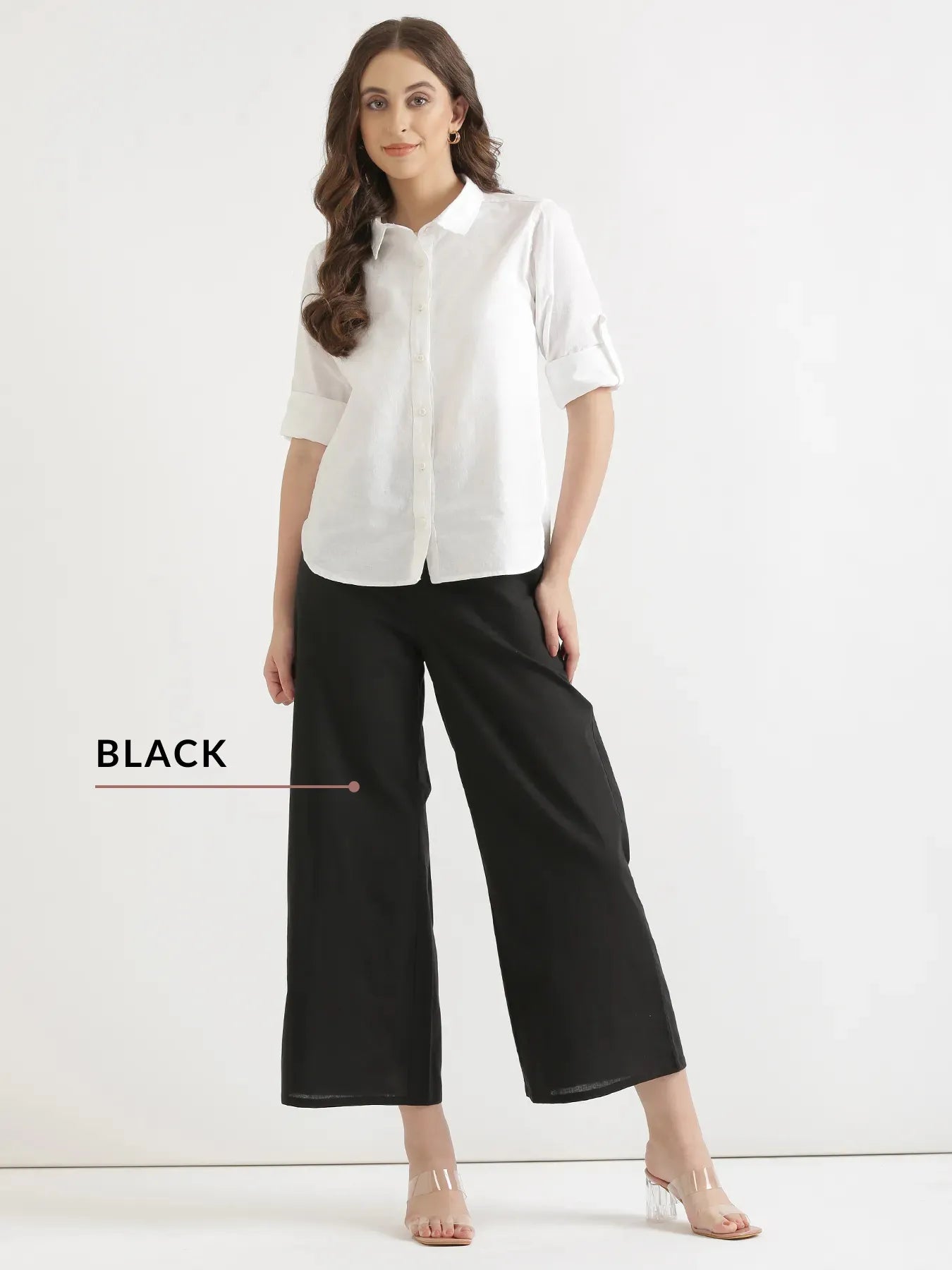 Pick Any 2 Women Airy Linen Wide Leg Pant