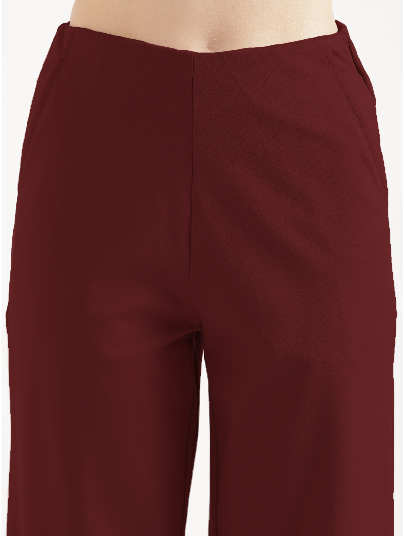 Maroon Wide Leg Pants