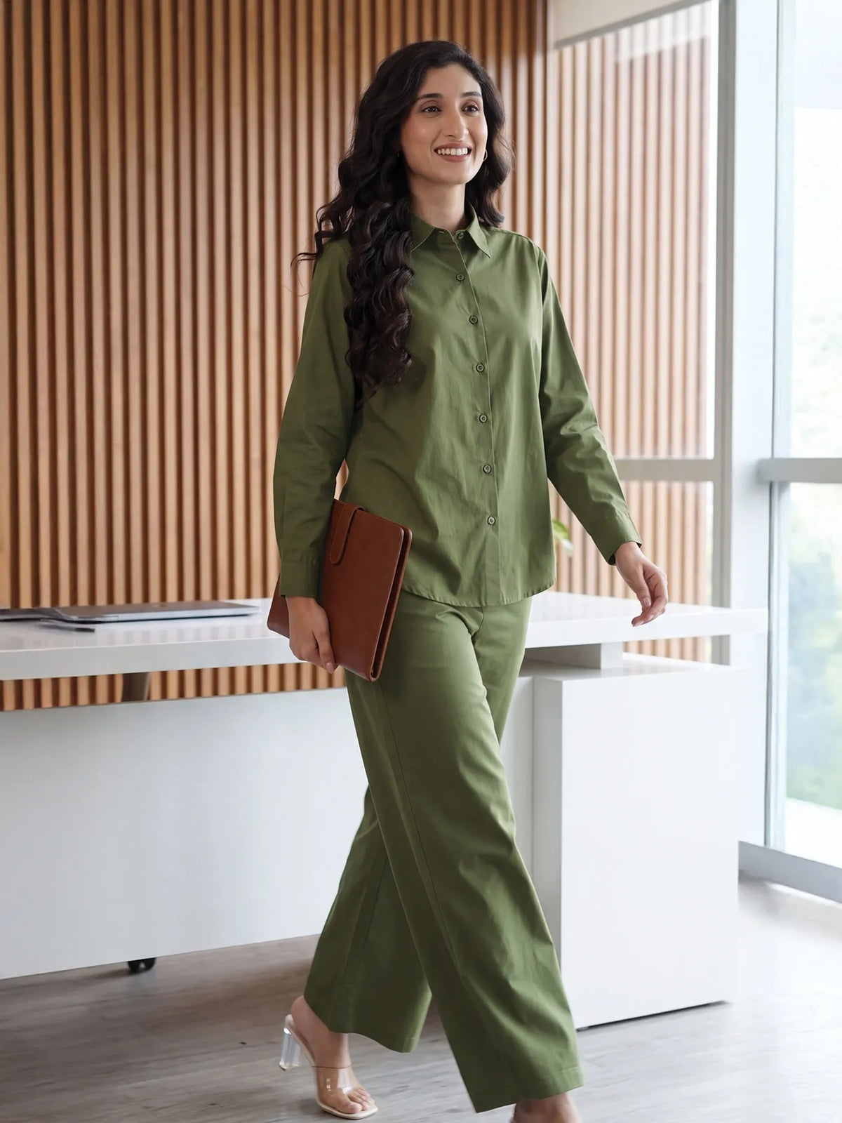Women Forest Green Better Cotton Co-ord Set