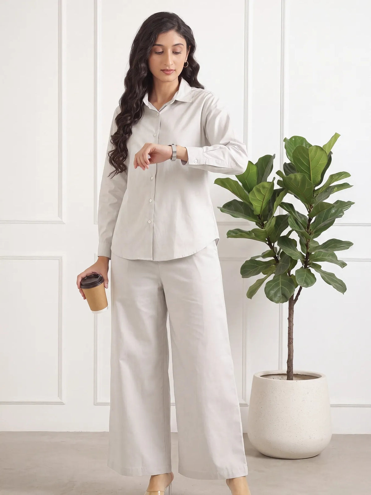 Women Grey Better Cotton Co-ord Set