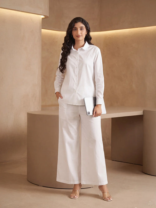 Women White Better Cotton Co-ord Set