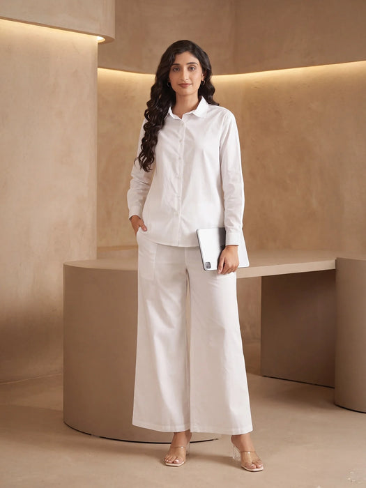 Women White Better Cotton Co-ord Set