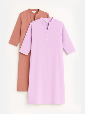 Rose Taupe & Lilac Long Kurta