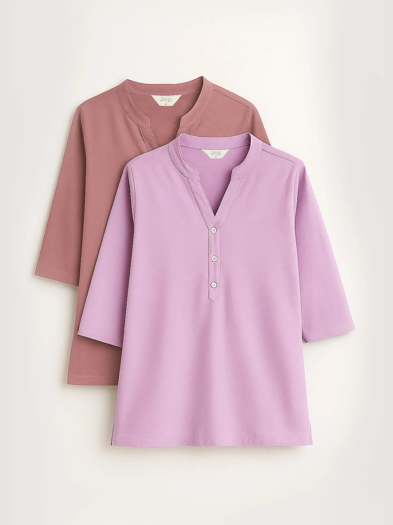 Rose Taupe & Lilac Short Kurta