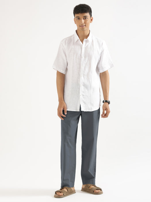 Men Cement Grey Cotton Pant