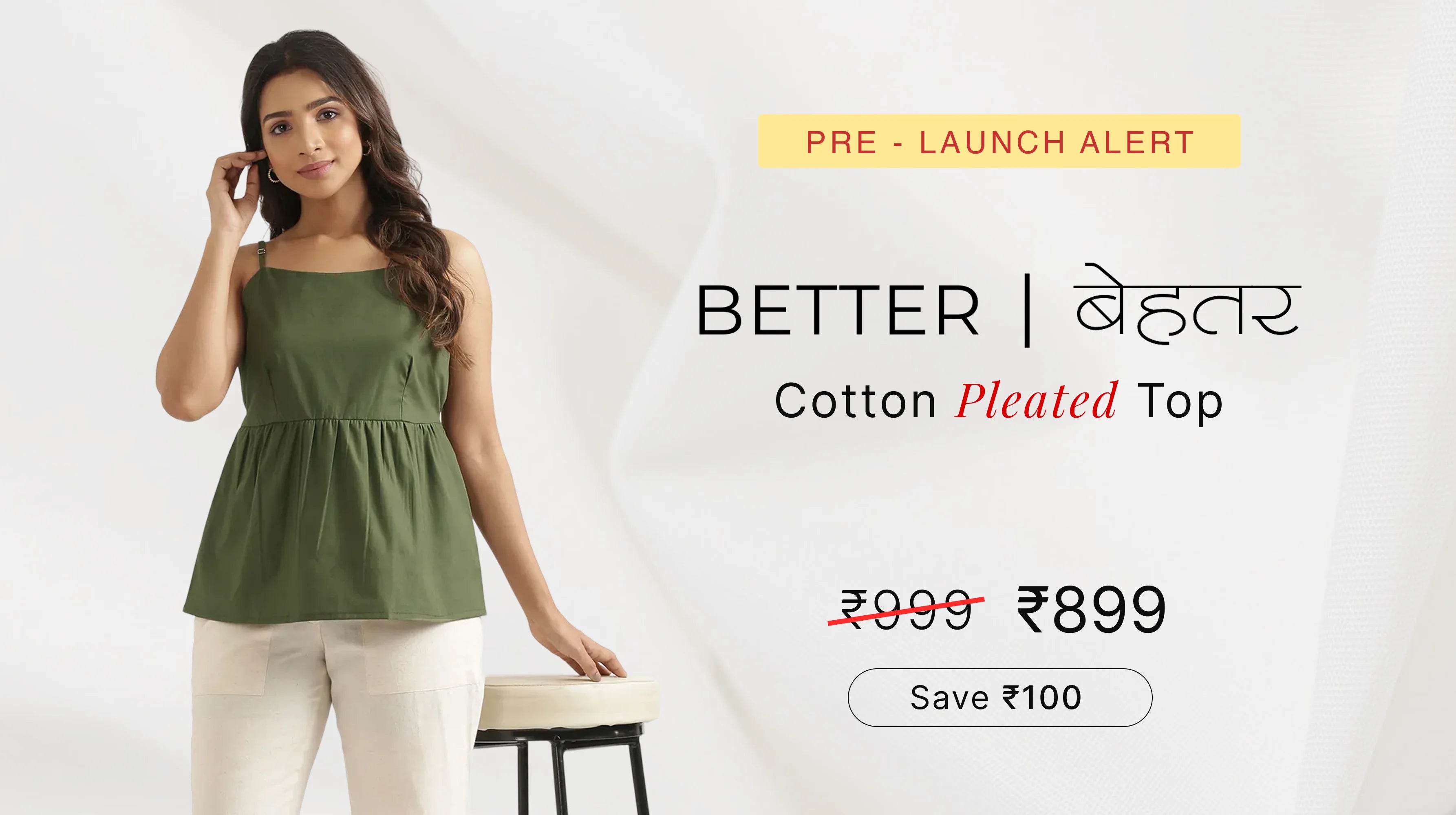 Women Better Cotton Peplum Top banner mobile