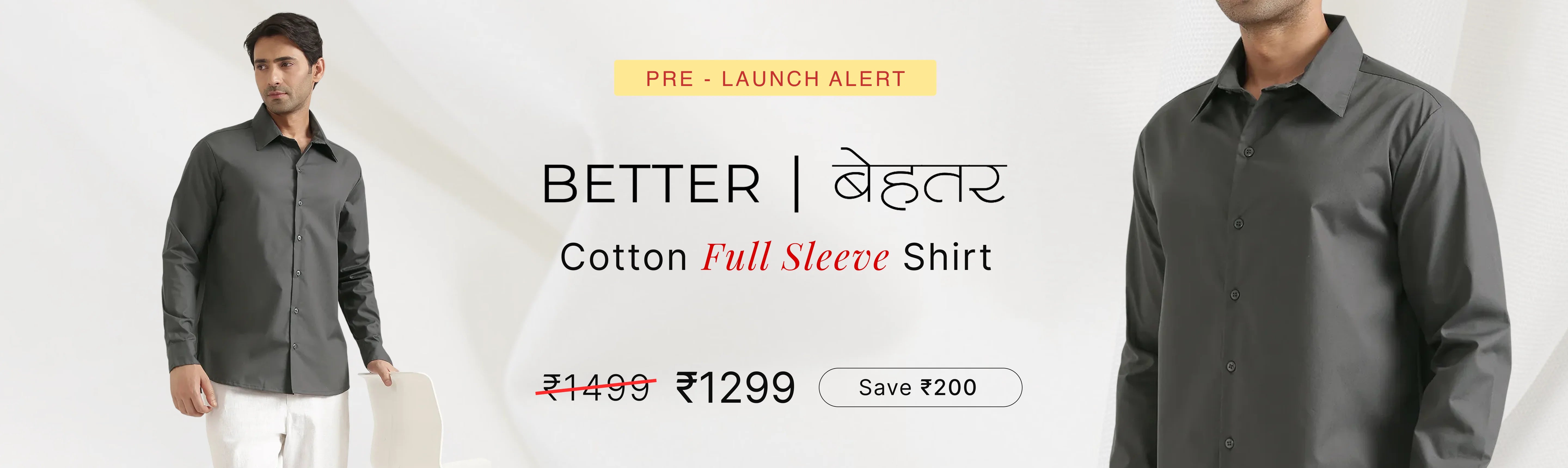 Men Better Cotton Full Sleeve Shirt banner desktop