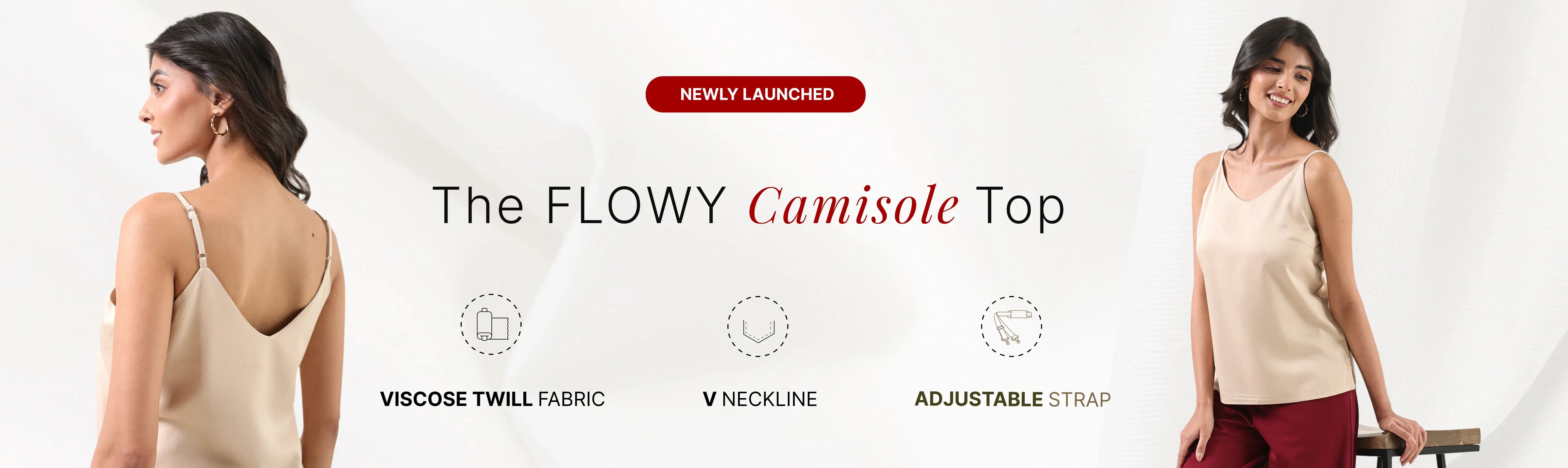 Women Flowy Camisole Top banner desktop