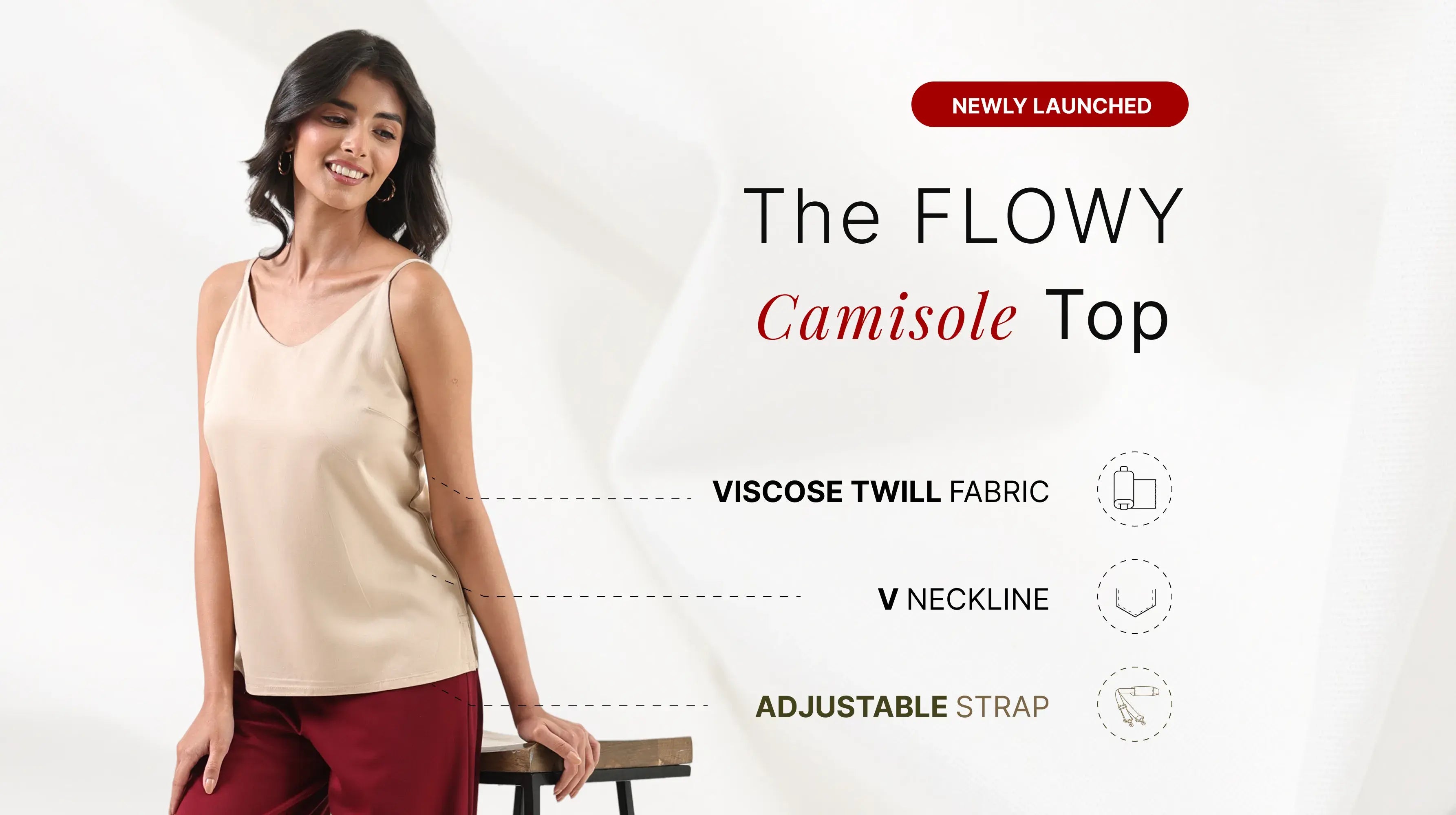 Women Flowy Camisole Top banner mobile