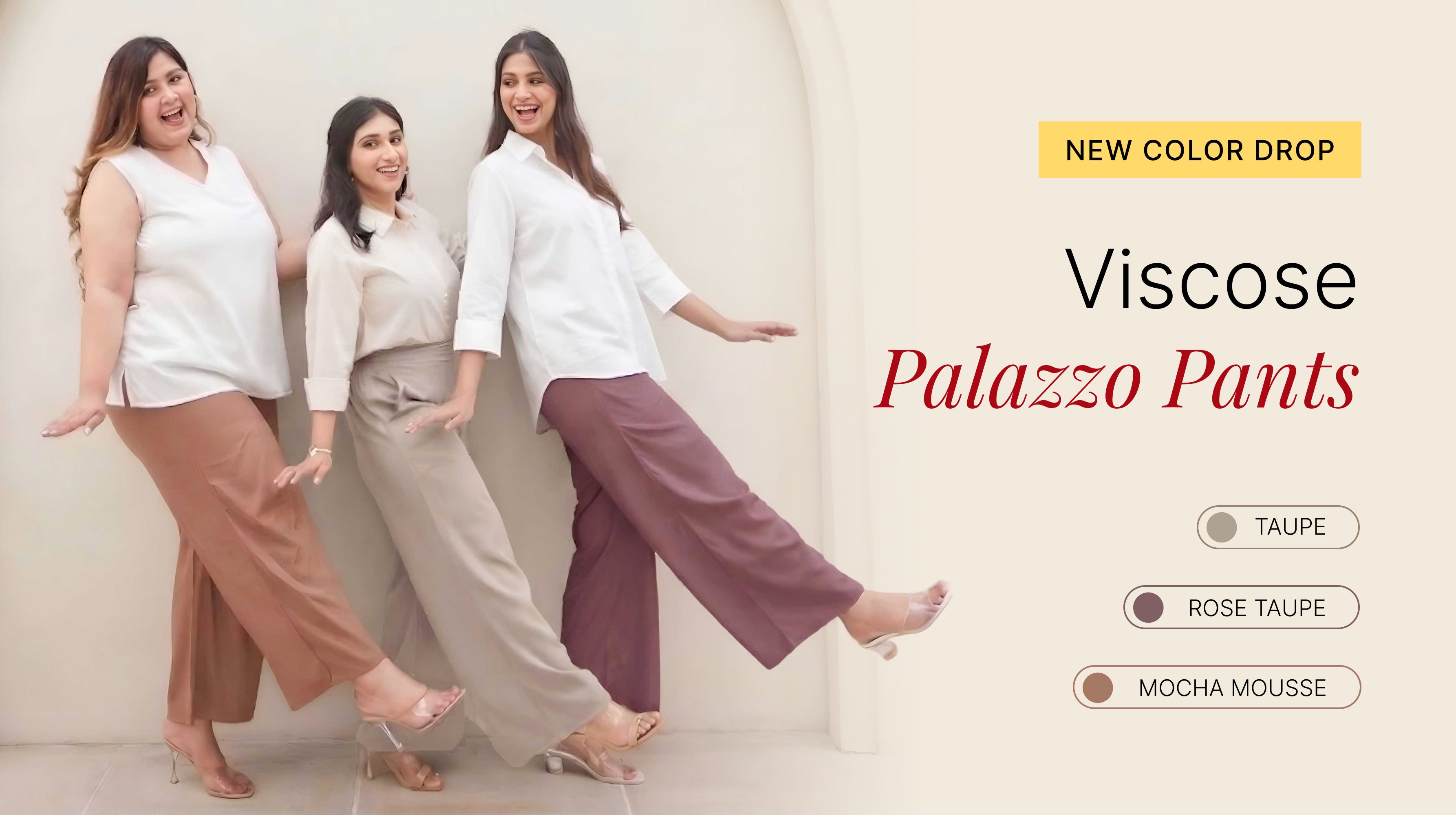 Women Viscose Palazzo Pants banner mobile