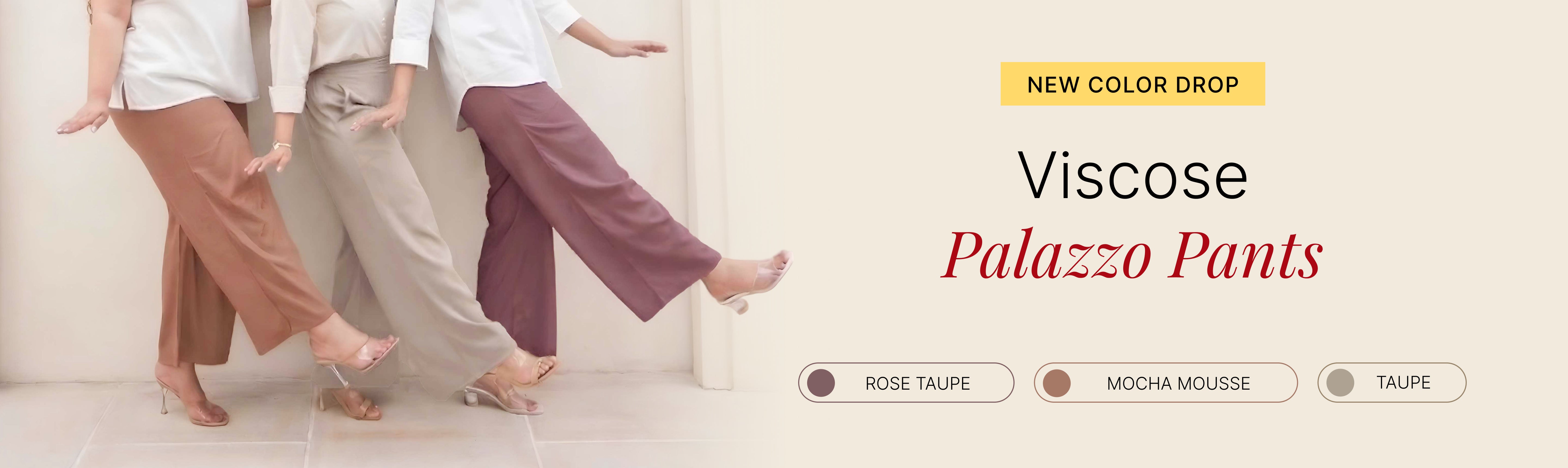 Women Viscose Palazzo Pants banner desktop