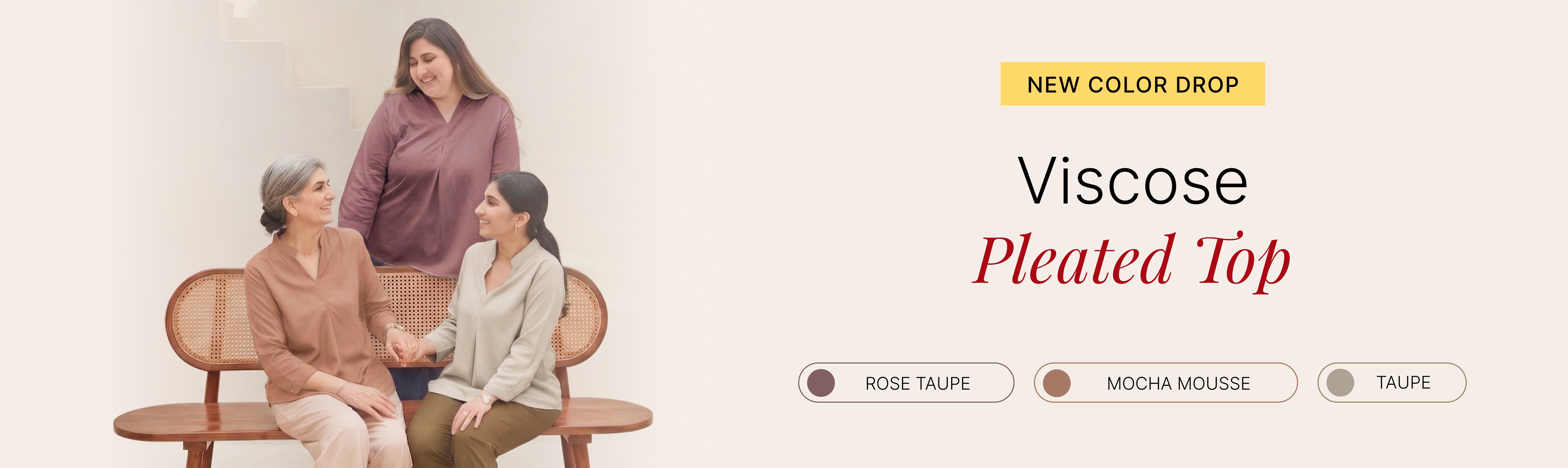 Women Viscose Pleated Tops banner desktop