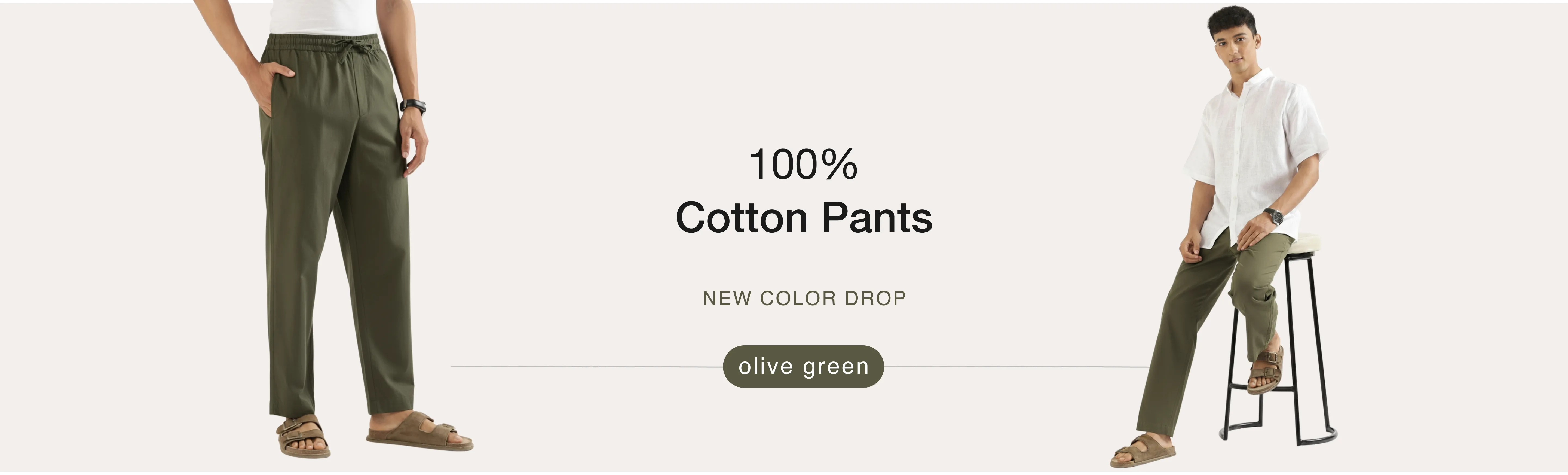 Men Cotton Pants banner desktop
