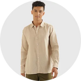 Men Linen Full Sleeve Shirt