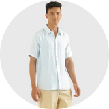 Men Linen Half Sleeve Shirt
