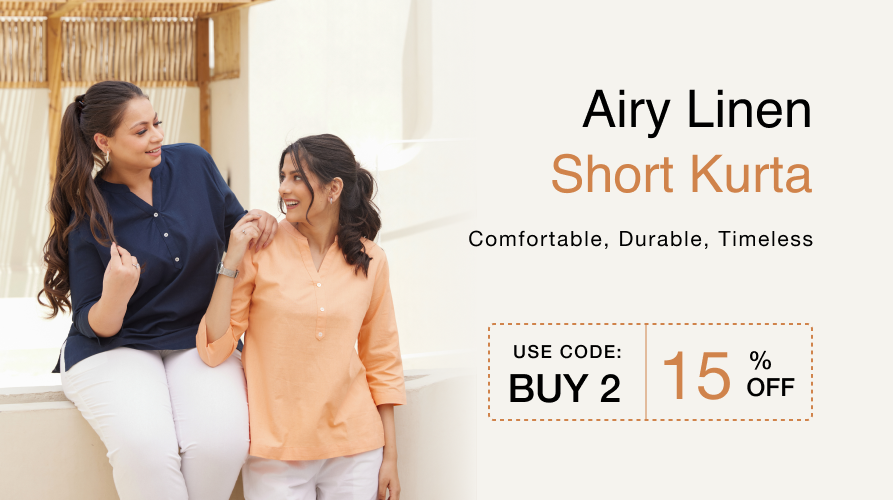 AIRY-LINEN SHORT KURTAS banner mobile