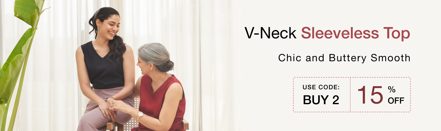 V-NECK SLEEVELESS TOP banner desktop