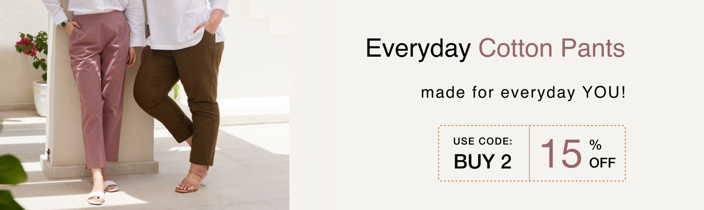 EVERYDAY COTTON PANTS banner desktop