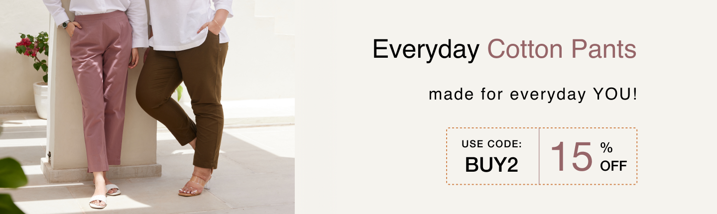 EVERYDAY COTTON PANTS banner desktop