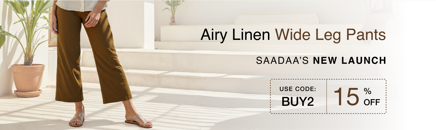 Airy Linen Wide Leg Pant banner desktop
