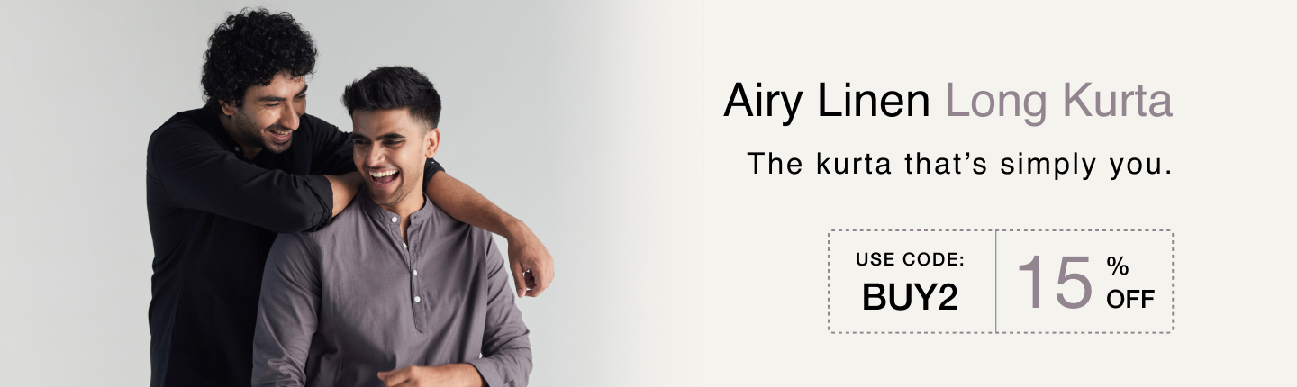 AIRY LINEN LONG KURTAS banner desktop