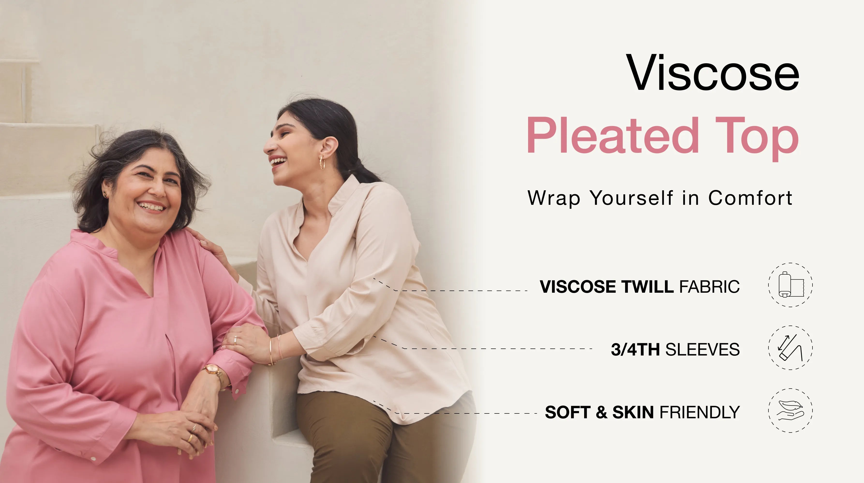 VISCOSE PLEATED TOP banner mobile