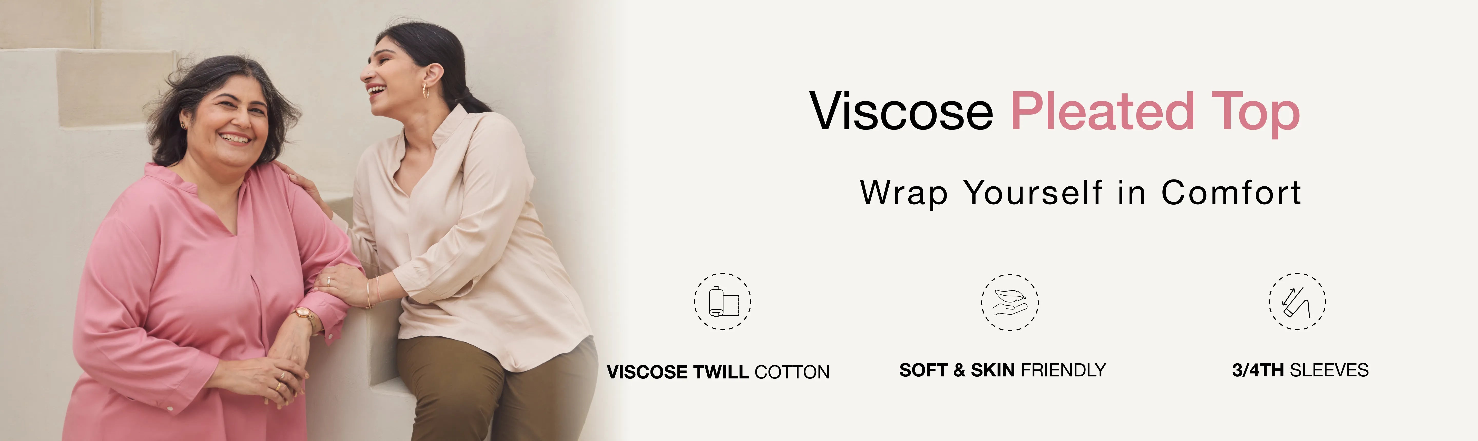 VISCOSE PLEATED TOP banner desktop
