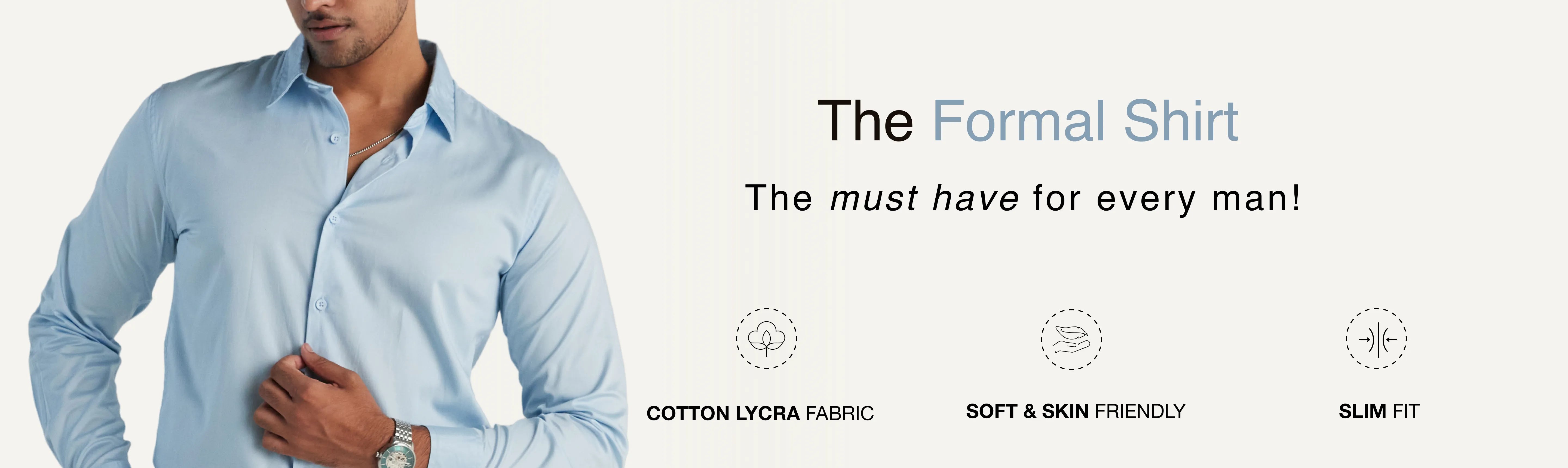 THE FORMAL SHIRTS banner desktop