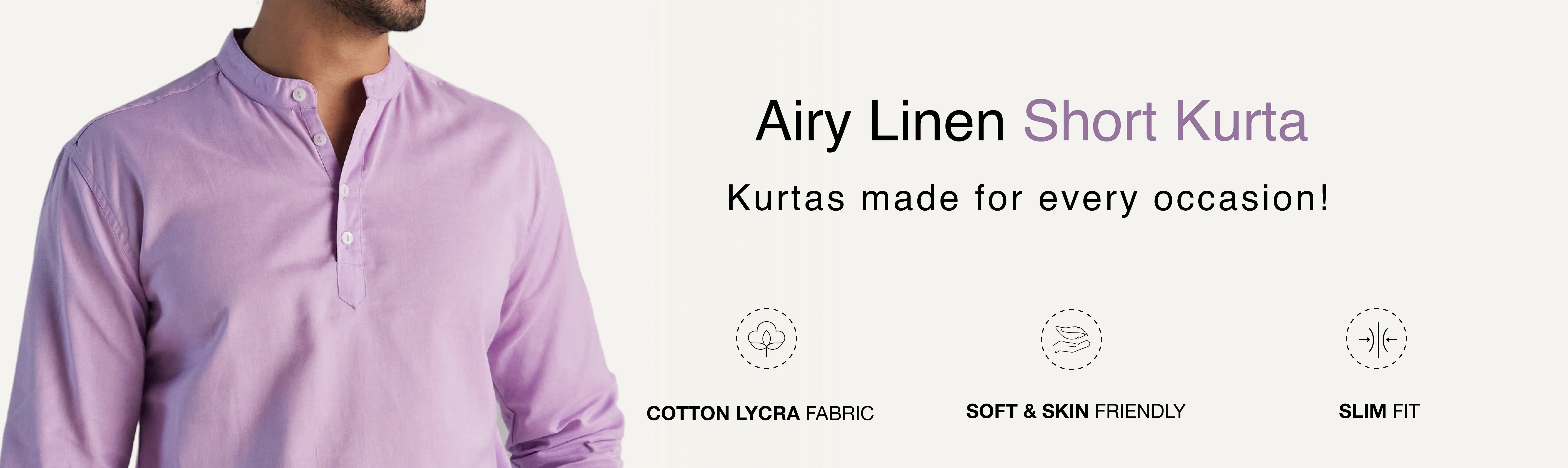 AIRY-LINEN SHORT KURTAS banner desktop