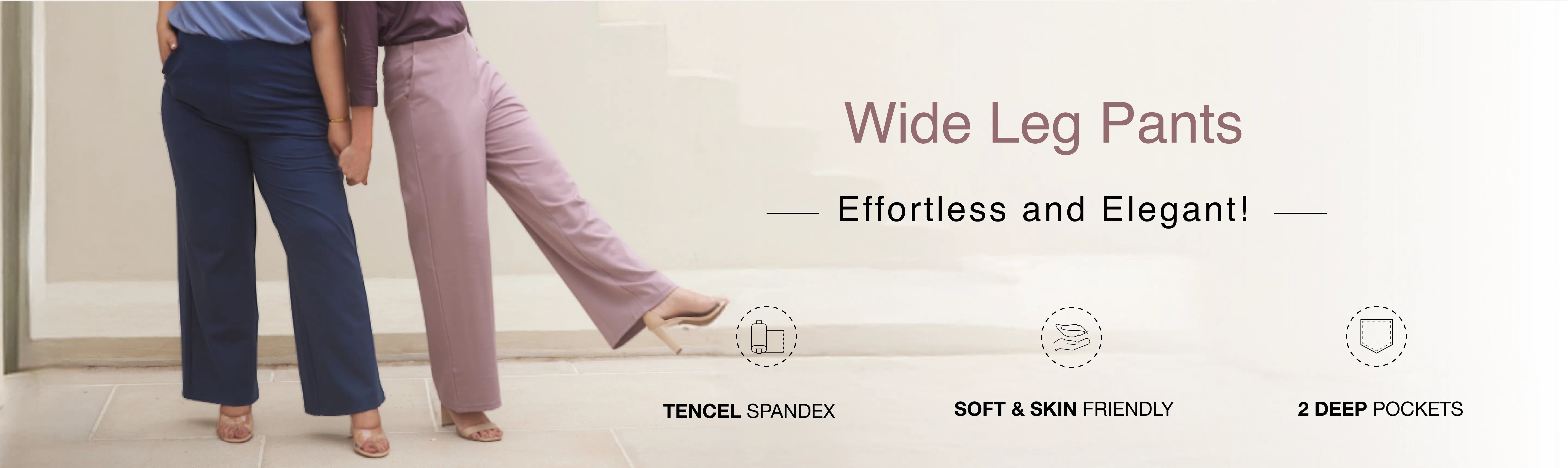 WIDE LEG PANTS banner desktop