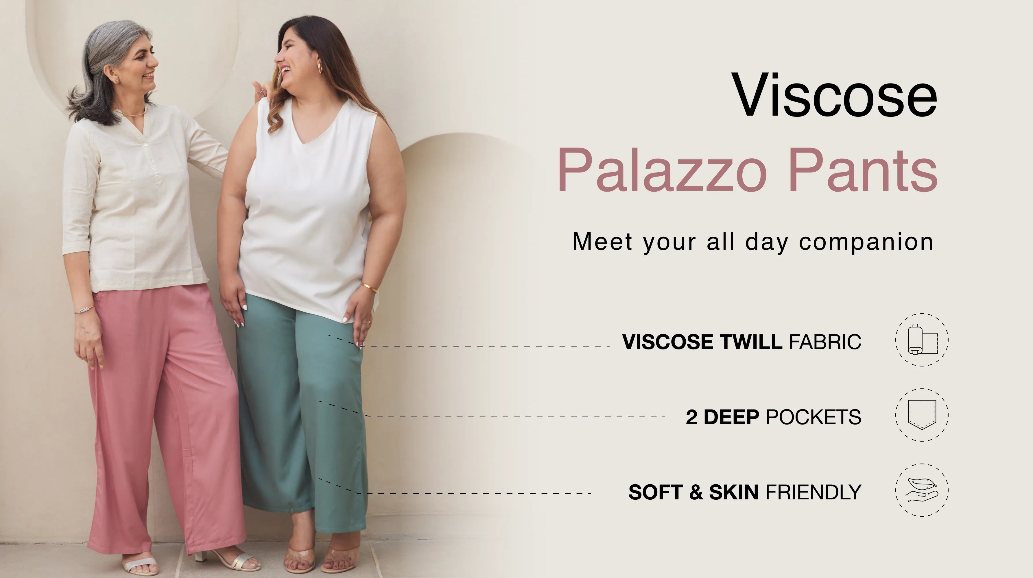 VISCOSE PALAZZO PANTS banner mobile