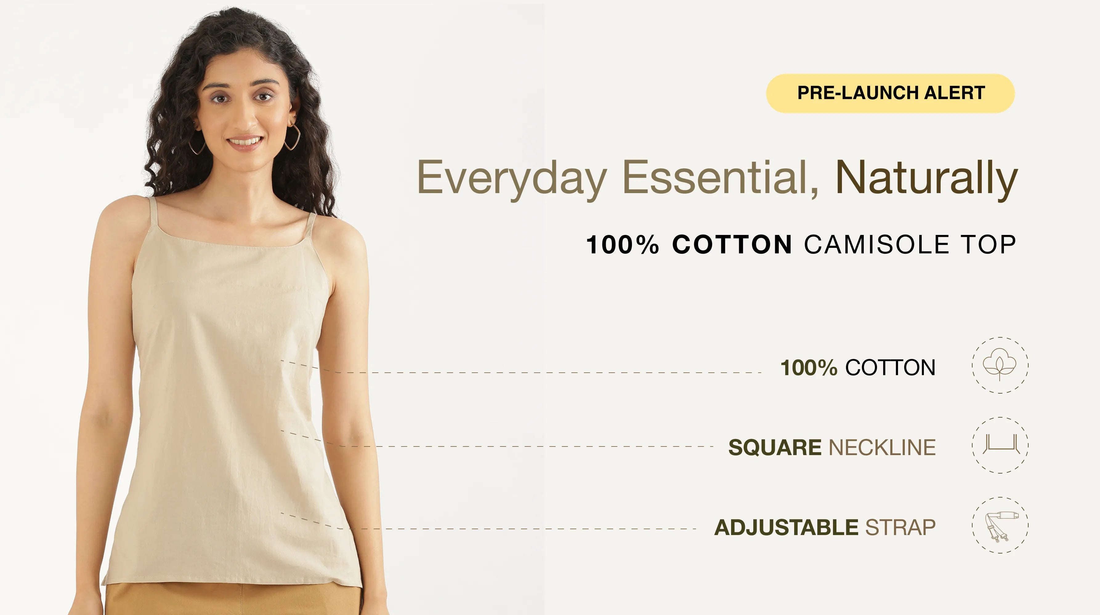 Women Cotton Camisole Top banner mobile