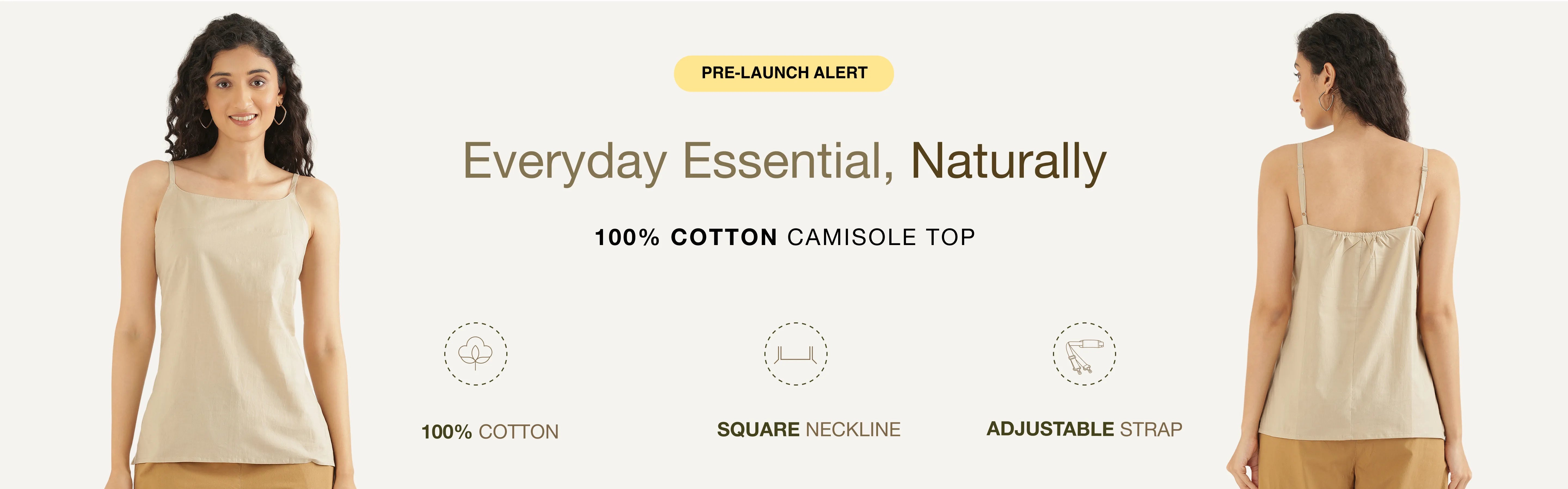 Women Cotton Camisole Top banner desktop