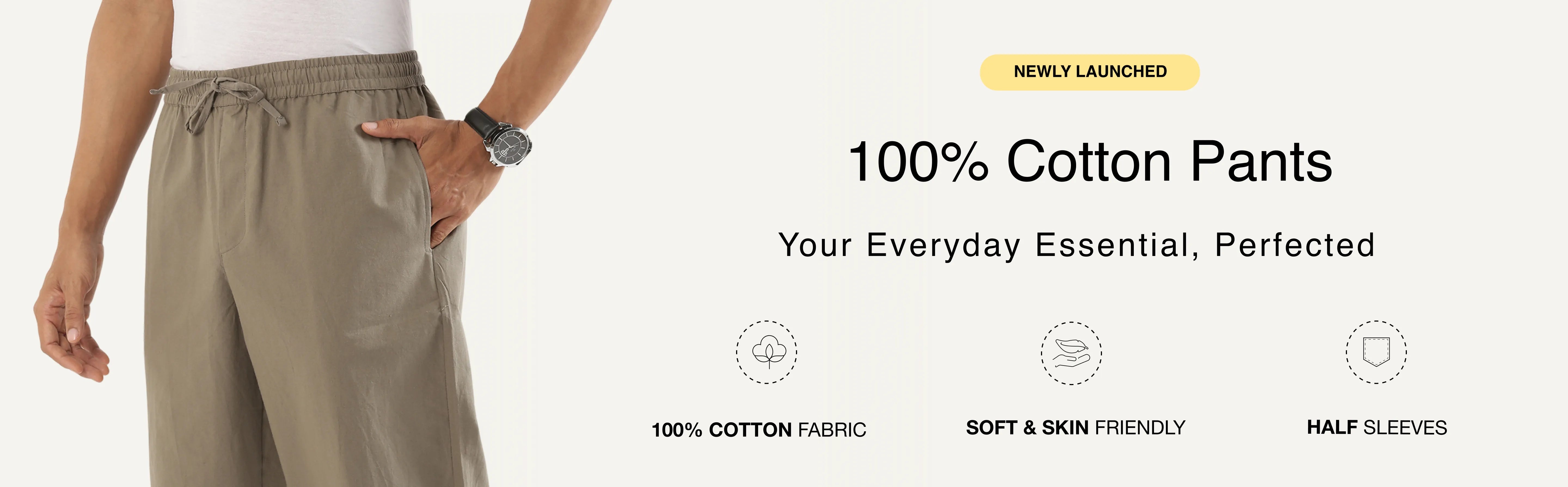 Men Cotton Pants banner desktop